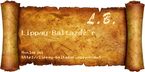 Lippay Baltazár névjegykártya